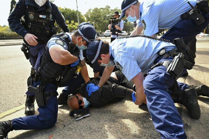 Lockdown Ketat, Australia Tangkap Ratusan Pengunjuk Rasa