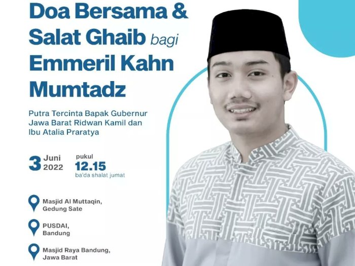 Ribuan Umat Muslim di Bandung Laksanakan Salat Gaib untuk Emmeril Kahn Mumtadz