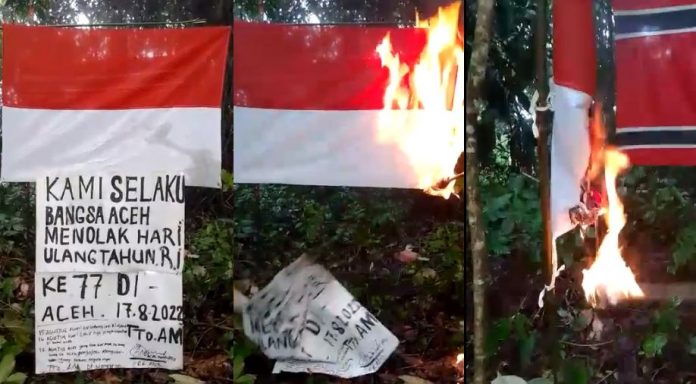Bakar Bendera Merah Putih, Aksi Pria Aceh Tuai Kecaman