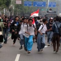 Suara Pelajar Mewarnai Demonstrasi di DPR