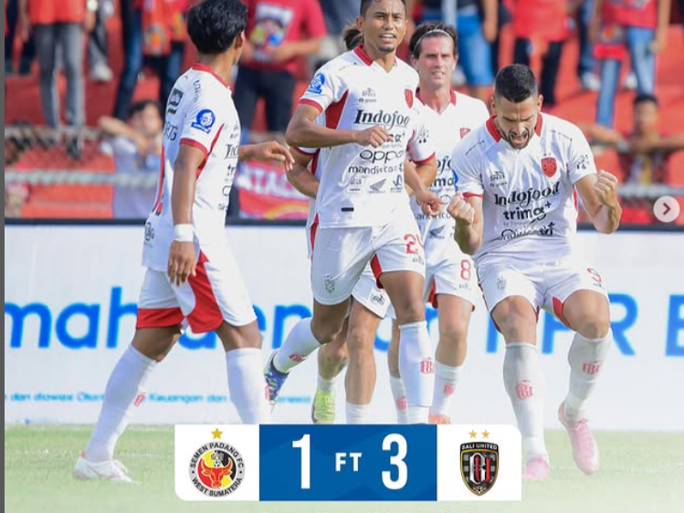 Bali United Taklukkan Semen Padang 3-1 di BRI Liga 1