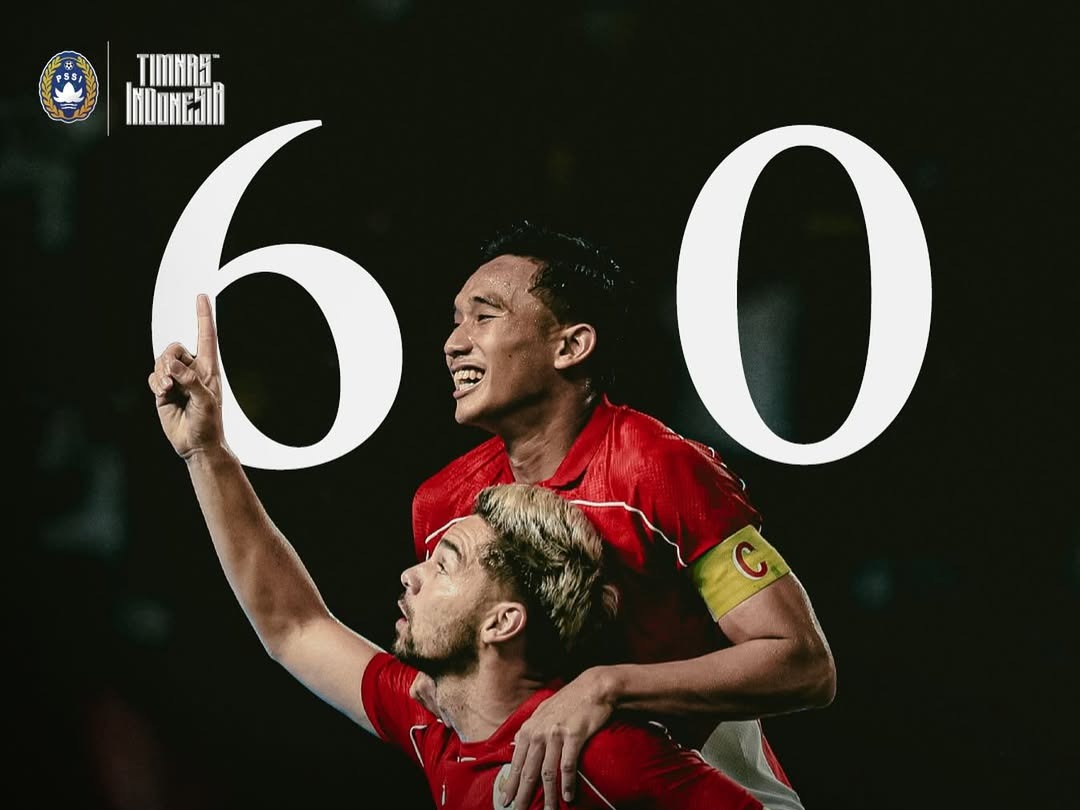 Indonesia Lumat Tiongkok Taipei 6-0 di Laga Uji Coba